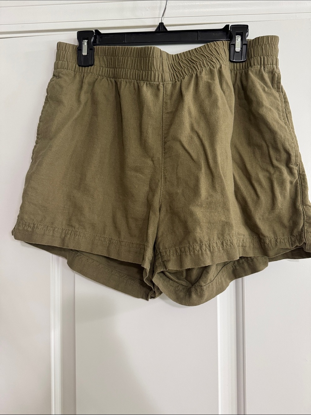 Old Navy Olive Green Elastic-Waist Shorts